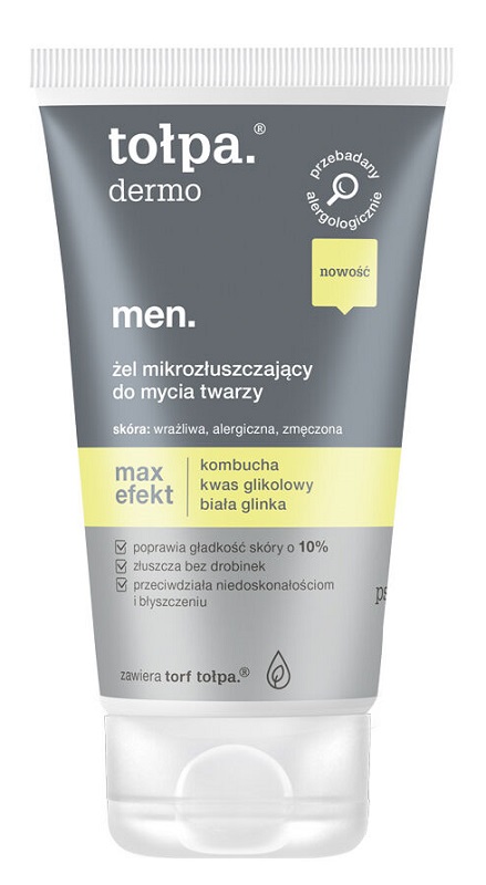 Tołpa Dermo Men Expert - Żel do mycia twarzy z kwasem glikolowym 150ml