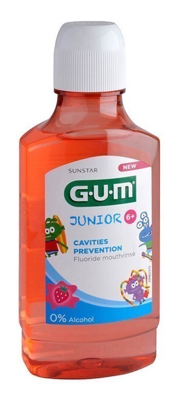GUM Sunstar Butler GUM Junior płyn do płukania jamy ustnej TRUSKAWKA 300ml 3022
