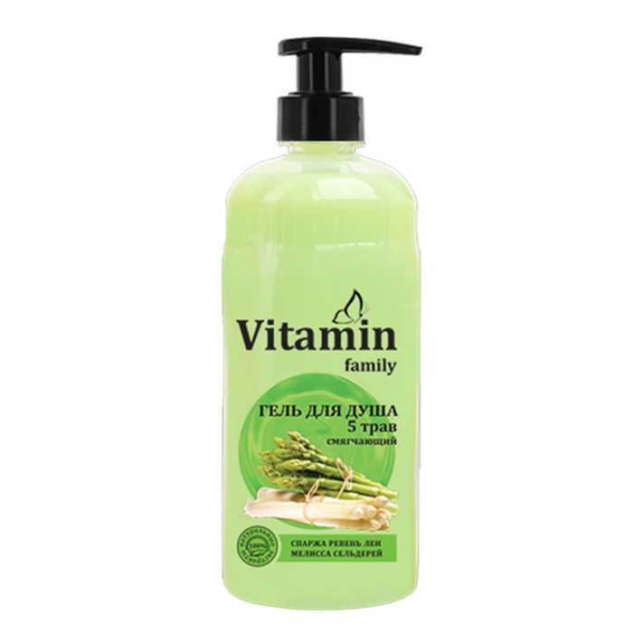 Vitamin Family VITAMIN FAMILY Relaksujący żel pod prysznic 5 ZIÓŁ, 650 ml 4607070931133