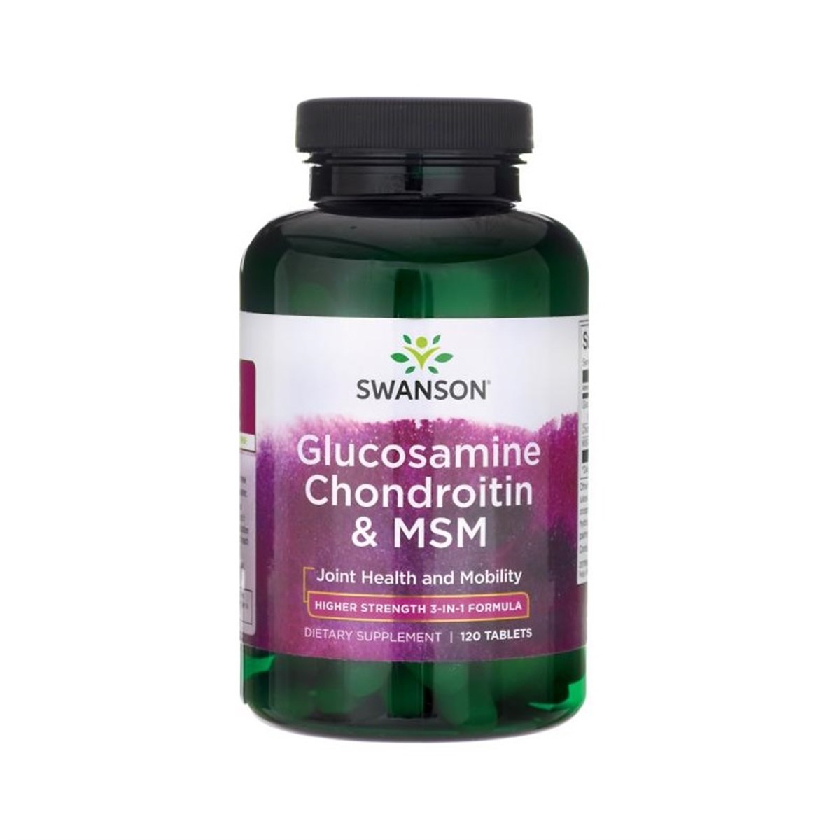 SWANSON Glukozamina, Chondroityna & MSM 120 tabletek