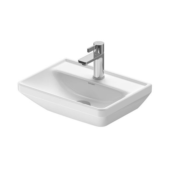 Duravit D-Neo Umywalka wisząca mała 45x33,5 cm z otworem na baterię biała Alpin 0738450041