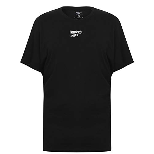 Reebok Męski t-shirt Te Tape Tee czarny czarny M GQ4205_M