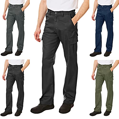 Lee Cooper Lee Cooper Męskie klasyczne spodnie robocze bojówki spodnie czarne 40 W/31 L (normalne) LCPNT205_BLKB1_40