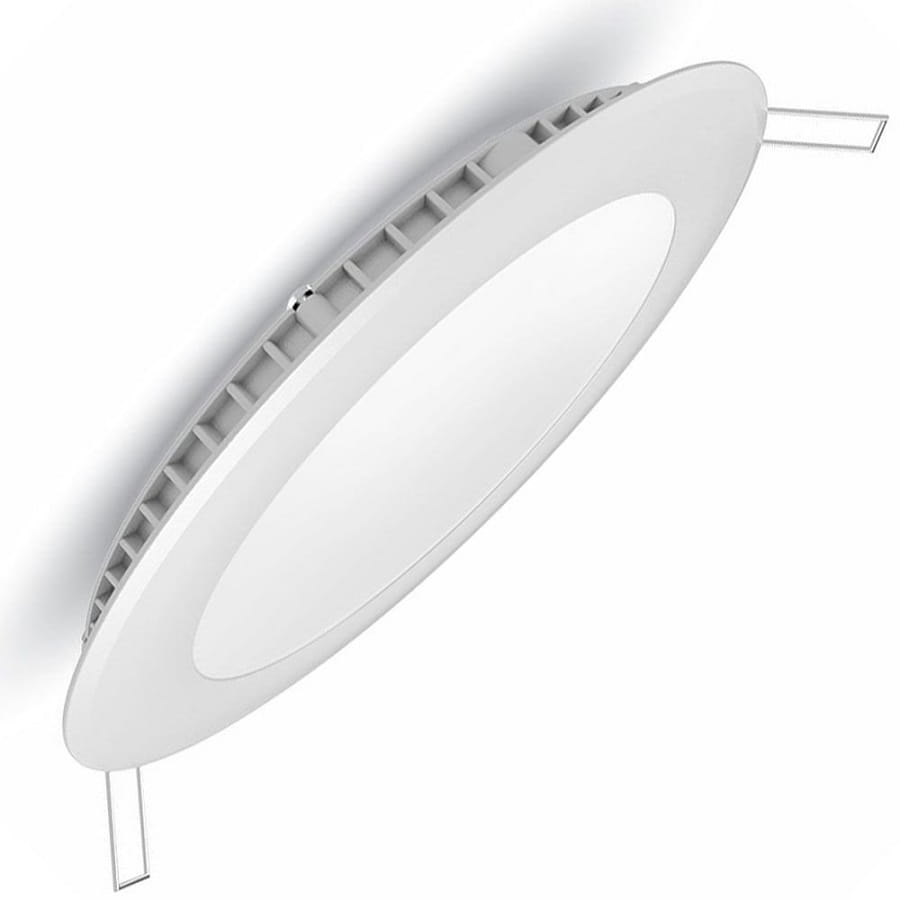 V-TAC LED panel do wbudowania okrągły, aluminiowa rama, 18 W, 3000 K, 1350 LM, średnica 225 MM, 205 MM wymiar otworu, biała 4860 4860