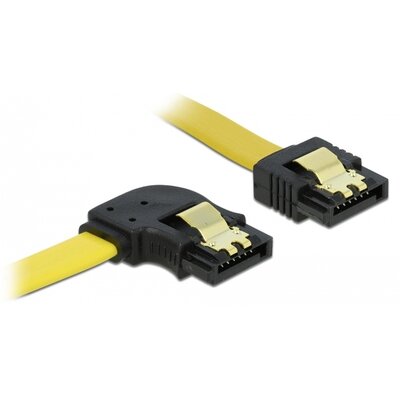 Delock Kabel do dysku, wtyczka kątowa, 30cm, żółty 82492