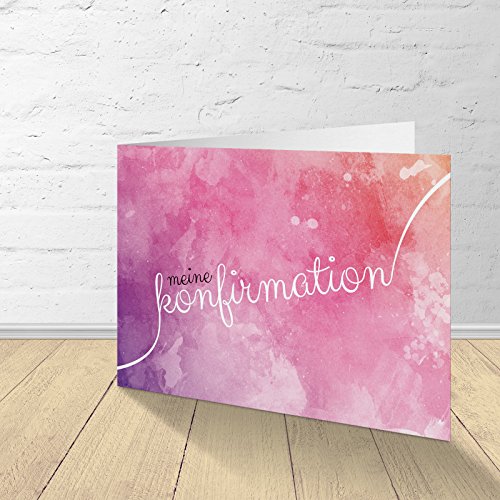 5 kart na bierzmowanie z pasującymi kopertami, zaproszenia na bierzmowanie, składane kartki w zestawie po 5 szt. motyw 