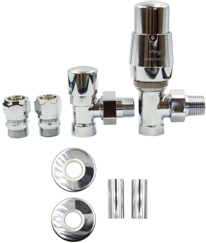 Varioterm Zawór termostatyczny ROYAL kątowy All in One - chrom alu-pex - PEX 16 mm AROGS0202CFK(PEX)