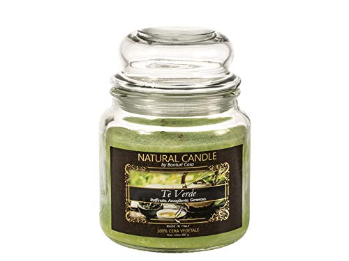 Natur Candle 167062 świeca zapachowa Green Tee, 100% wegetale, 380 g, s