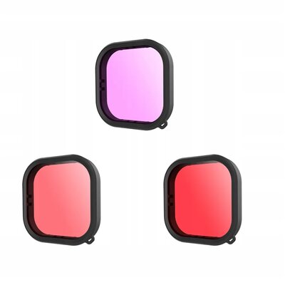 GOPRO Telesin Zestaw 3w1 Filtry Do Nurkowania Hero 9 Black SB6535