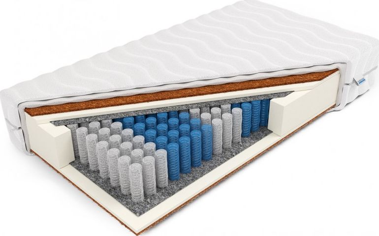 Frankhauer Materac TYTAN 180x200 kieszeniowy z kokosem 7-stref twardości Frankhauer