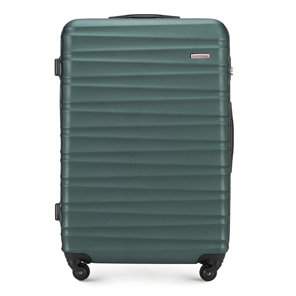 Duża walizka z ABS-u z żebrowaniem