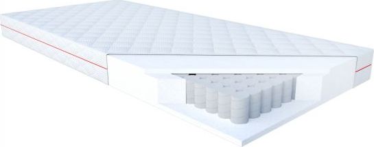 JANPOL Materac KLIO 180x200 kieszeniowy średnio twardy ze zdejmowanym pokrowcem Janpol
