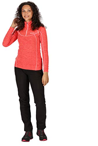 Regatta Spodnie damskie Highton Stripes Overlocks, czarne, FR: M (rozmiar Producent: M)