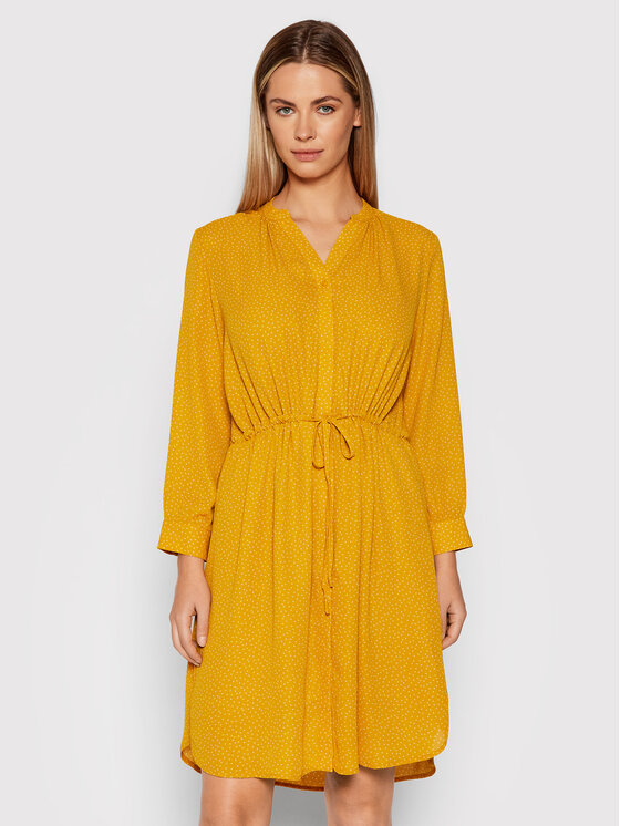 Sukienki - Selected Sukienka koszulowa Damina 16059977 Żółty Regular Fit - grafika 1
