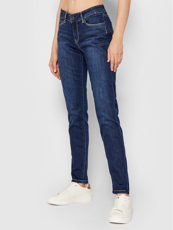 Pepe Jeans Jeansy Soho PL201040 Granatowy Skinny Fit