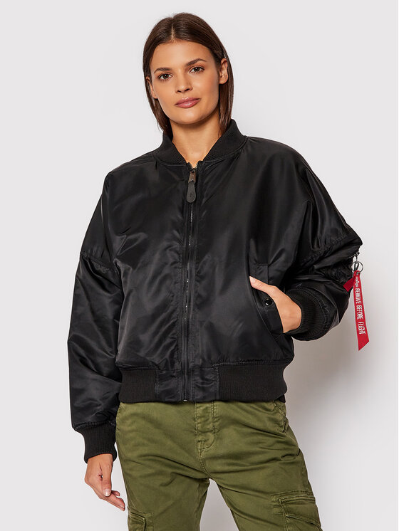 Alpha Industries Kurtka bomber MA-1 128002 Czarny Regular Fit