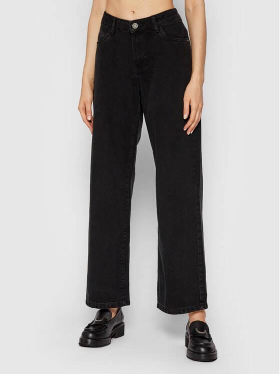 Noisy May Jeansy Amanda 27018107 Czarny Regular Fit