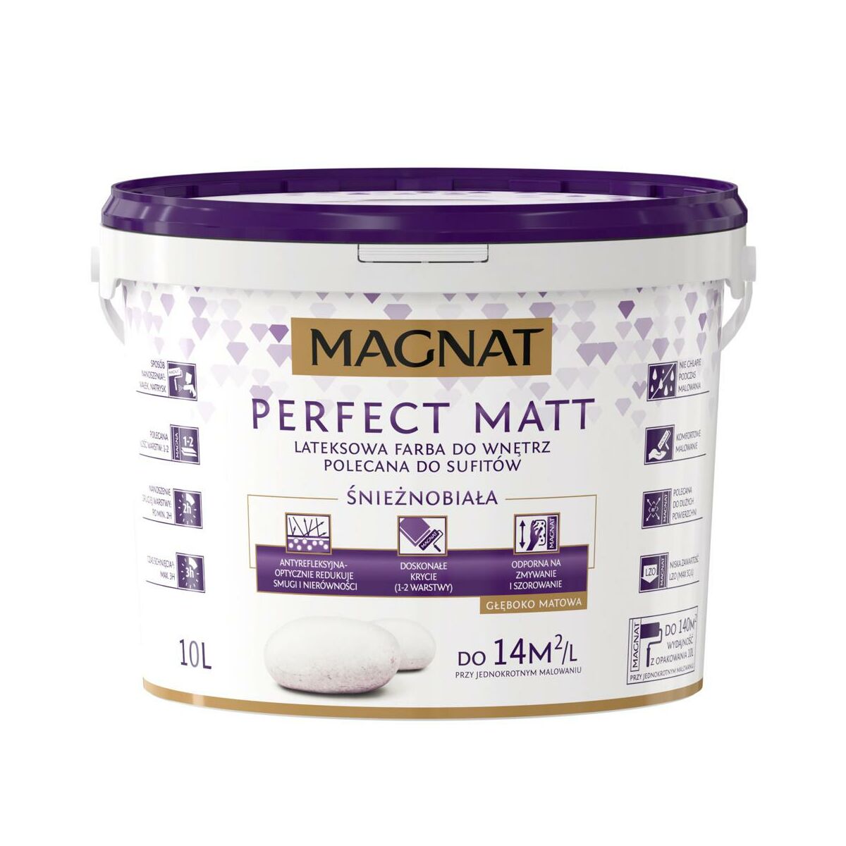 Farba Magnat Perfect Matt Biały 10 l