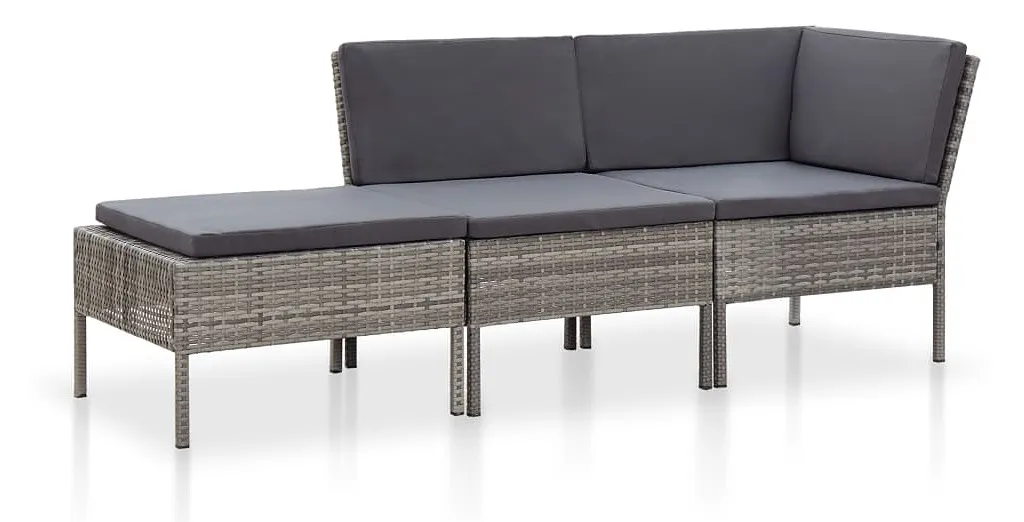 Zestaw szarych mebli ogrodowych K3-H55