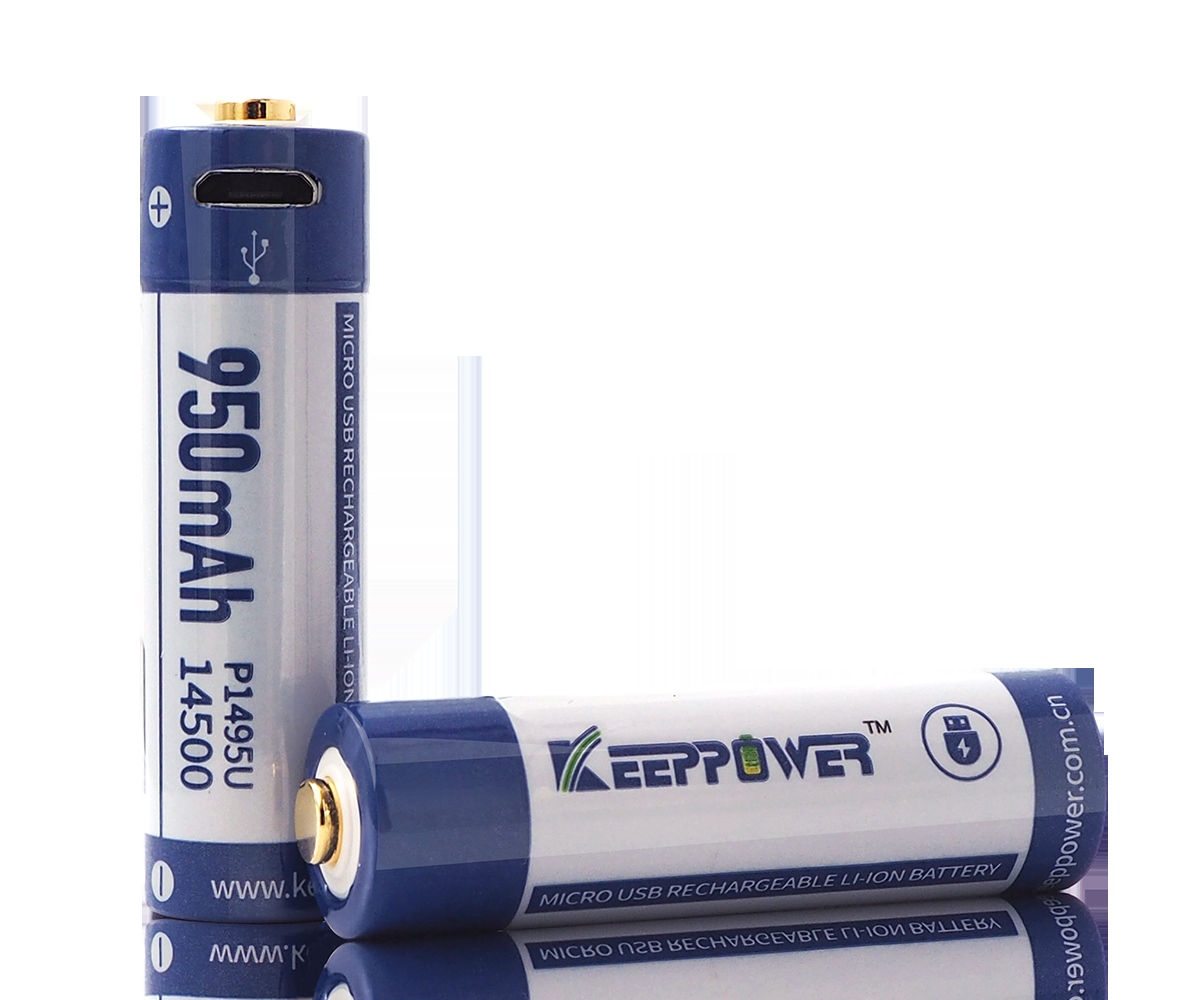 Keeppower KP ICR14500-95PCM 950mAh Li-ION m-USB