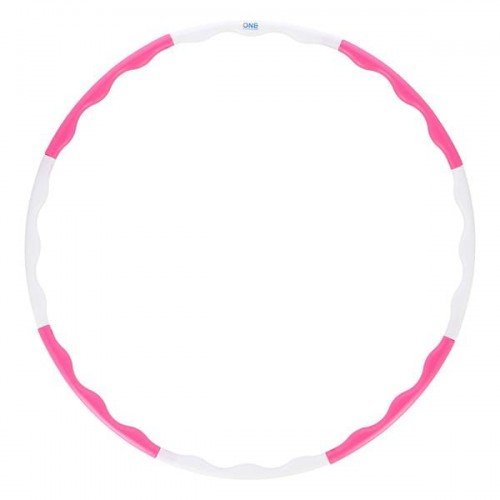 One Fitness HHP090 PINK-WHITE HULA HOP 0,4KG 90CM