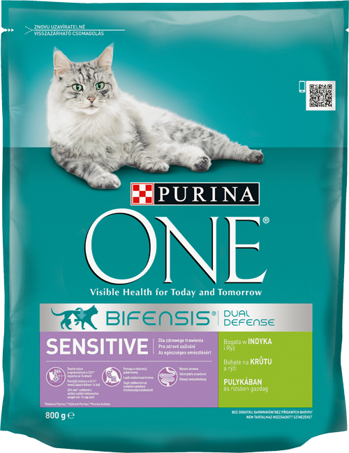 Purina One Cat Sensitive Karma z indykiem dla kota 800g 51135-uniw