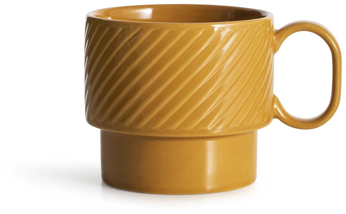 Sagaform Coffee - filiżanka do herbaty, żółta, ceramika, 0,4 l, wys. 9 cm SF-5018088