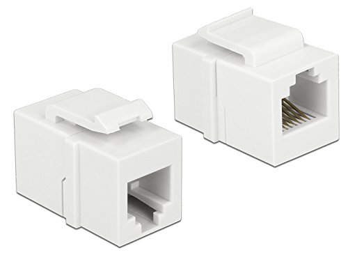 Delock Keystone Module RJ12 female RJ12 female Cat.3 white 86380