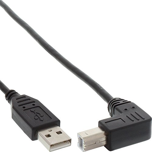 InLine Kabel USB USB-B 0.5m kątowy Czarny 34505U
