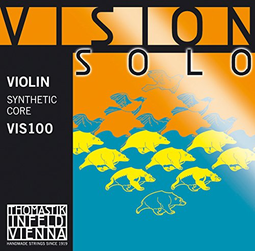 Thomastik Einzelsaite für 4/4 Violine Vision Solo - D-Saite Kunststoffkern, Rein-Silber umsponnen, mittel