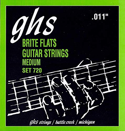 GHS 720 11-50 Medium Brite Flats zestaw strun gitarowych