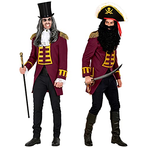 Widmann 49602 – czerwone wino, strój garde, dla mężczyzn, rajdowy rack, marynarka, płaszcz, dyrektor cyrku, kostium, karnawał, impreza tematyczna