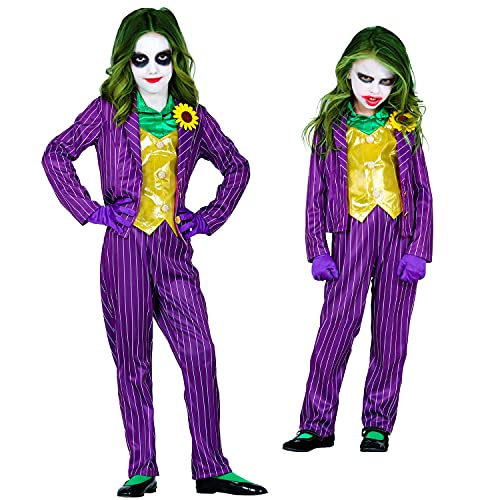 Widmann - Kostium dziecięcy Evil Clown, kurtka, bluzka, kamizelka, spodnie, rękawiczki, Joker, Killer, Halloween, karnawał, impreza tematyczna