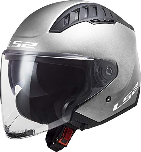 LS2, Kask motocyklowy Copter mat srebrny, XXL