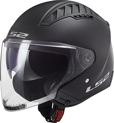 LS2, Kask jet, czarny mat, XXL
