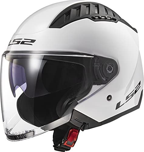 LS2, Kask motohelm jet Copter żółty, biały, XL