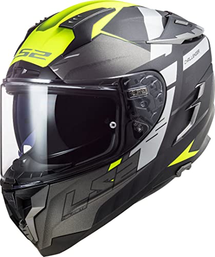 LS2 Challenger Allert kask motocyklowy, uniseks, matowy żółty, rozmiar M (57/58)