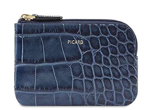 Picard, Etui na klucze damskie, elegancki wzór krokodyla na skórze, w kolorze Midnight/niebieskim, z serii Weimar 1, 731980V947