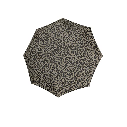 reisenthel Umbrella Pocket duomatic automatyczny parasol kieszonkowy w kolorze baroque taupe z dużym przyciskiem i ergonomicznym uchwytem – 28 x 4,5 x 5 cm – waga 350 g