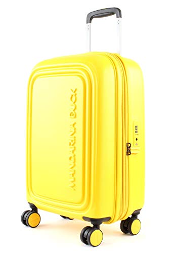Mandarina Duck Unisex Logoduck + walizka na kółkach Cabin Exp P10szv34, Kaczka żółta, 35x55x23(LxHxW), wozek
