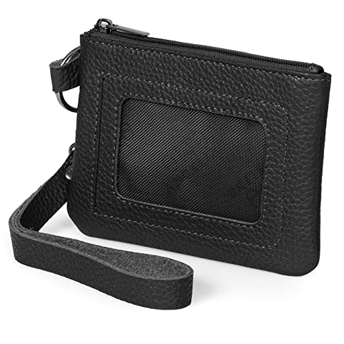 Otto Angelino Otto Angelino Portfel z prawdziwej skóry z zamkiem błyskawicznym i bransoletką - unisex (fioletowy), czarny (czarny) - OTTO365 OTTO365