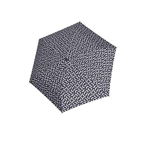 reisenthel Umbrella Pocket Mini bardzo płaski, stabilny i lekki parasol kieszonkowy w kolorze granatowym z łatwym otwieraczem ręcznym – duży daszek – 25 x 2,5 x 6,5 cm – waga 190 g