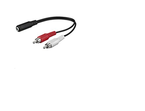 MicroConnect Kabel RCA Cinch x2 MiniJack 3.5 mm 0.2 Czarny AUDALH02
