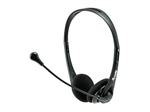 Equip 245304 Stereofoniczny zestaw suchawkowy z wyciszeniem, zestaw suchawkowy, opaska na gow, biuro/call center, czarny, binauralny, 1.8