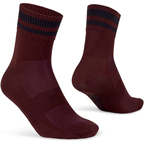 GripGrab GripGrab Unisex  Gripgrab oryginalne paski w stylu retro lat 70-tych XX wieku, letnie skarpety rowerowe w paski, fajne skarpety rowerowe na lato ciemnoczerwony M (41-44) 302024155