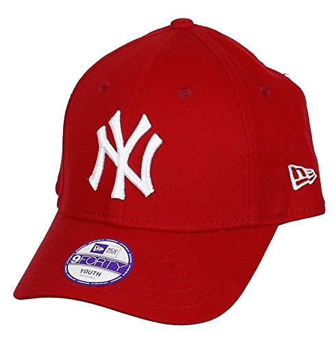 New Era Chłopięca czapka baseballowa MLB Basic 9 Forty regulowana, 1087 biały/czerwony 50-53 10877282-Red