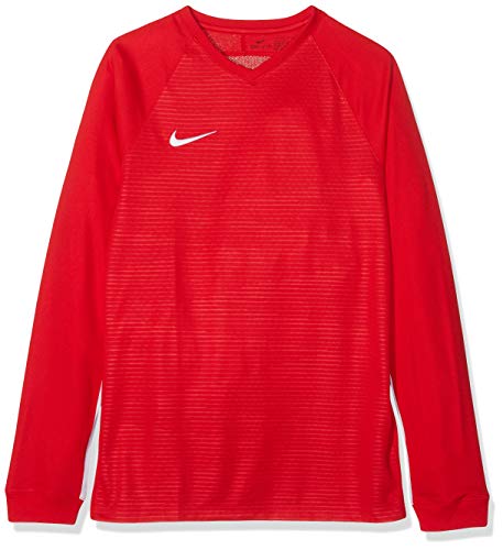 Nike Męski T-shirt Tiempo Premier Football Jersey- 894113 Long Sleeved T-shirt niebieski Czerwony University Red White 657 XS