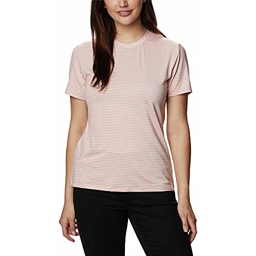 Columbia Damska koszulka Firwood Camp II Faux Pink, White Stripe M 1933293