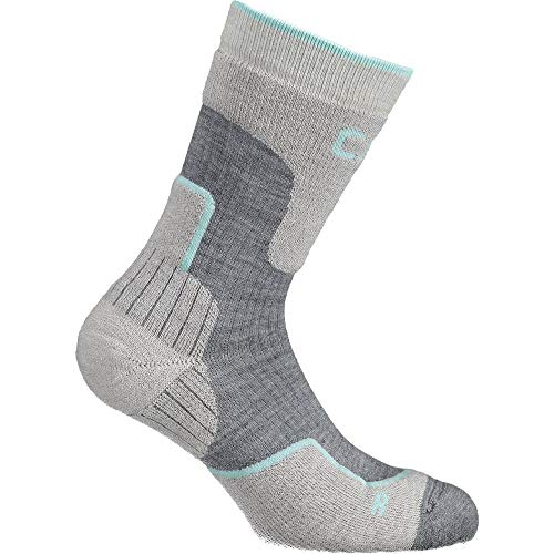 CMP Unisex Calza Mid Da Trekking in Lana skarpety szary Grey-Aqua 36-38