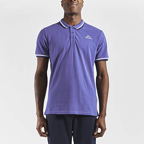 Kappa Męska koszulka polo Esmo niebieski granatowy/szary. XL 3112GRW_A0T_XL
